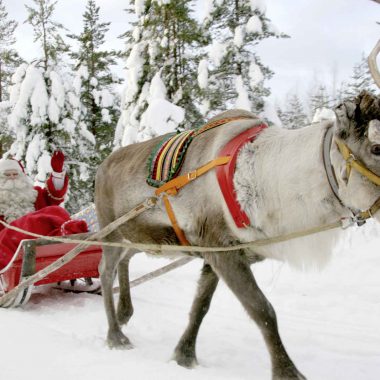 Père Noël et son renne, Finlande