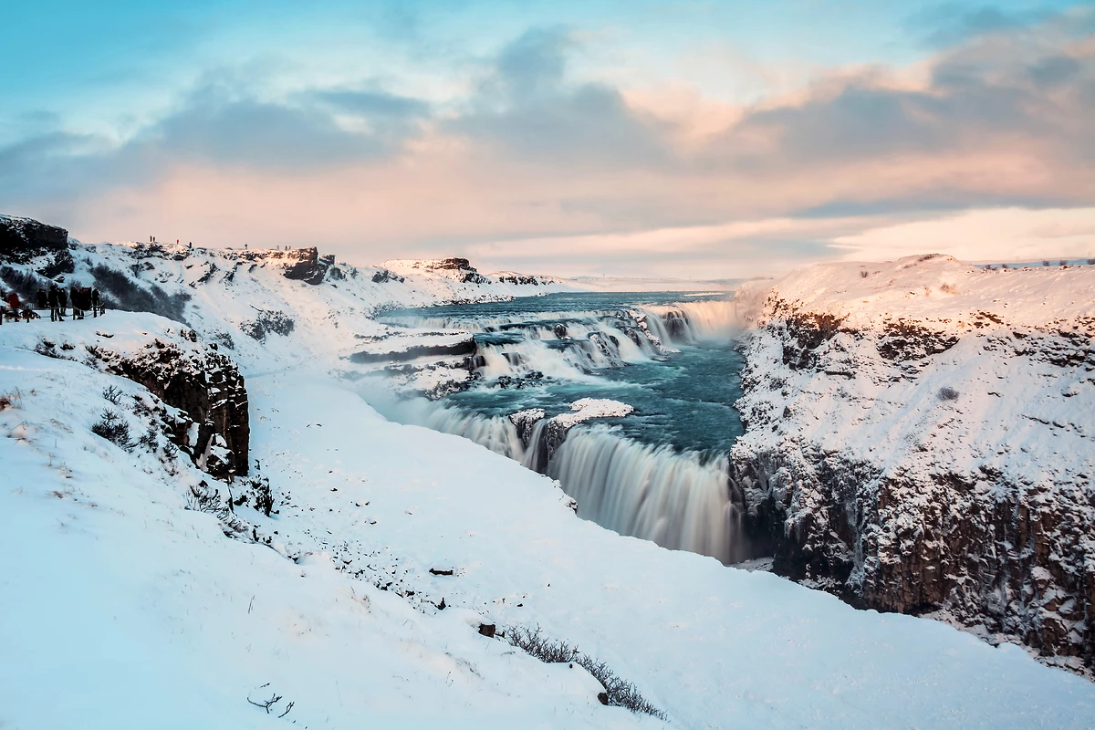 Hiver, Gullfoss, Islande