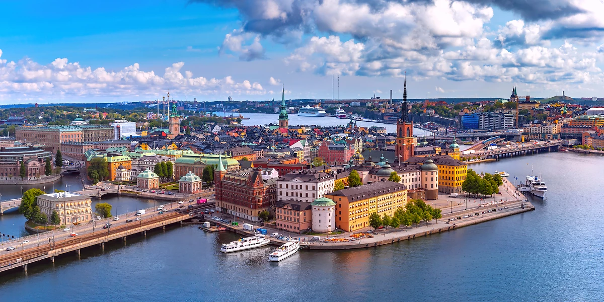 Vue sur la vieille ville de Gamla Stan, Stockholm, Suède